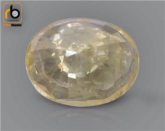 Natural Unheated & Untreated Certified Yellow Sapphire (Pokhraj) 4.36 CRT ( 42143 )